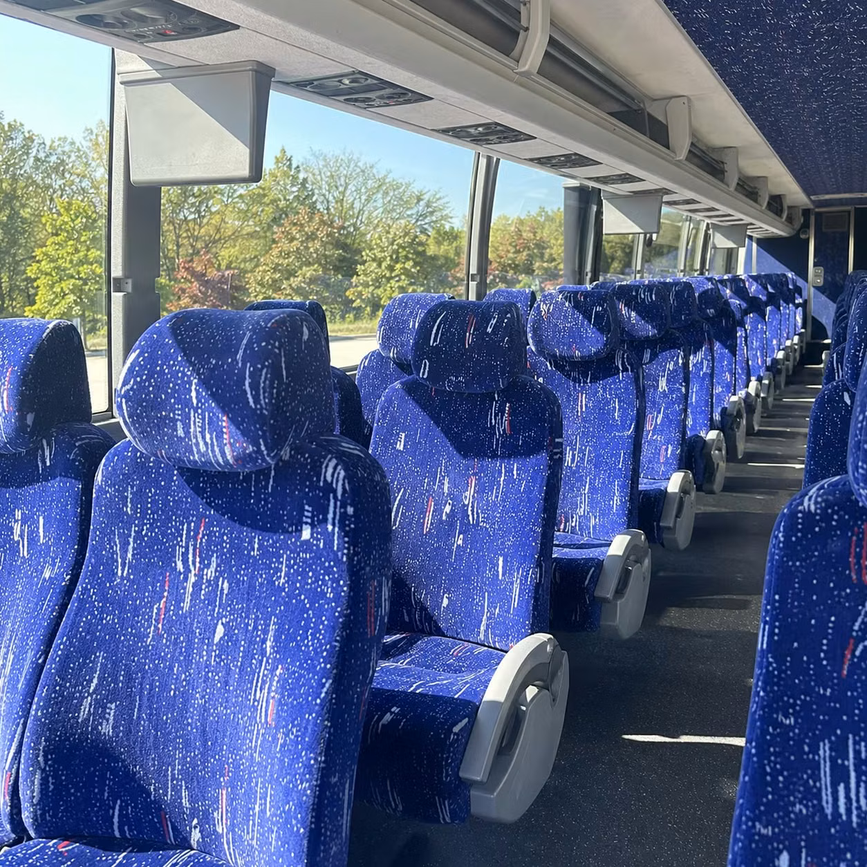 56 passenger charter bus interior