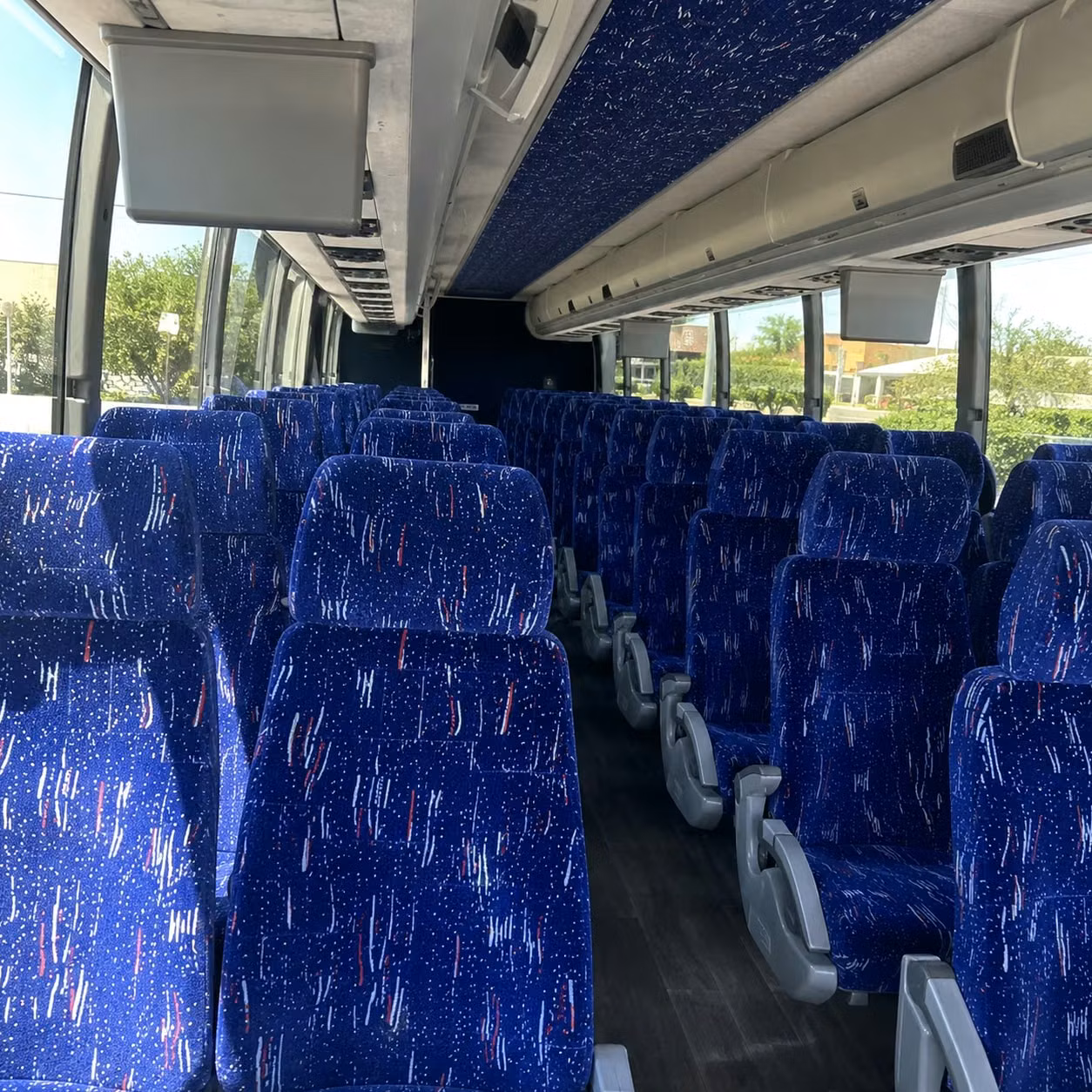 mission charter bus interior