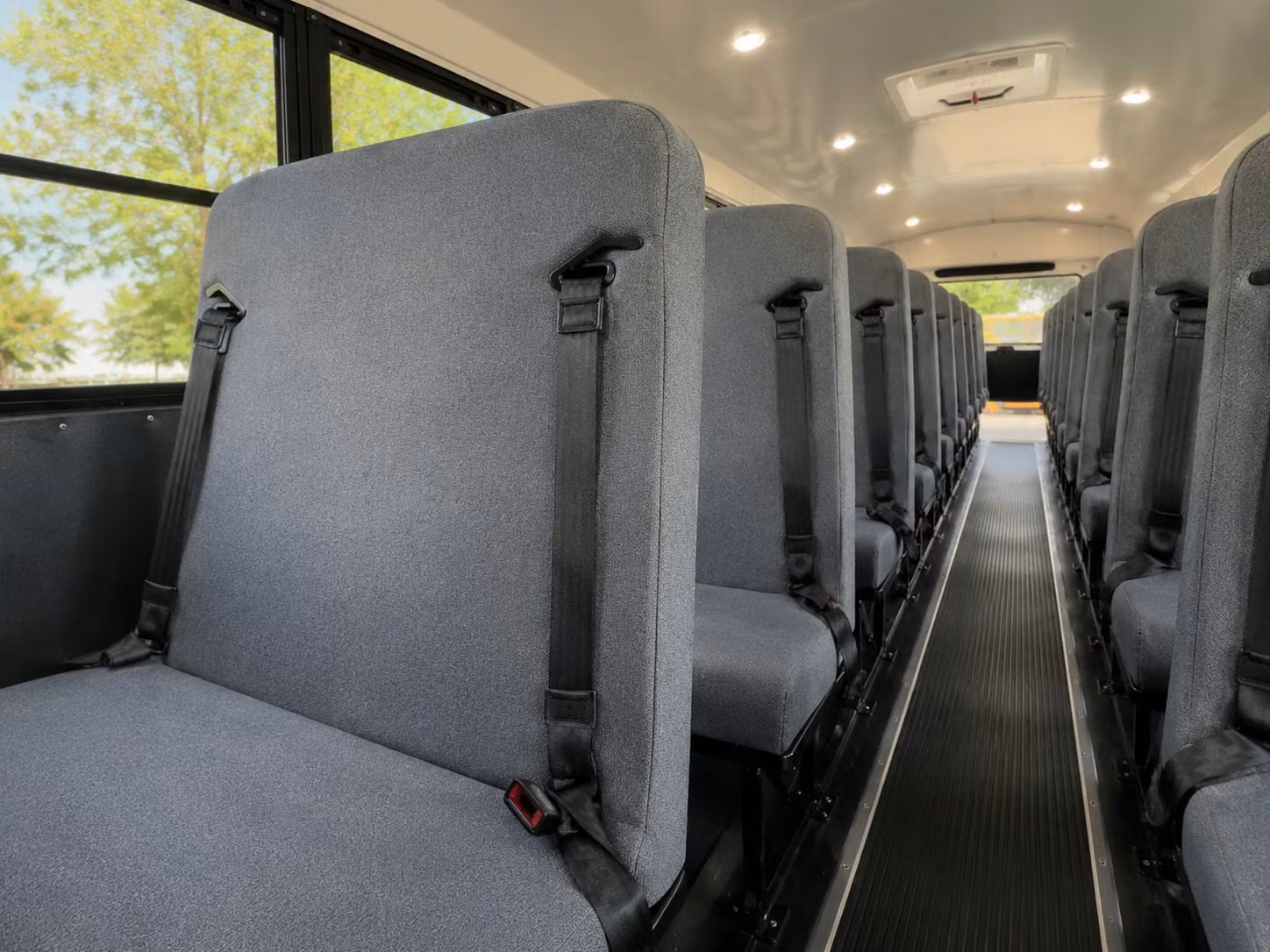school bus inside